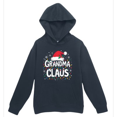 Grandma Claus Christmas Lights Pajama Family Matching Urban Pullover Hoodie