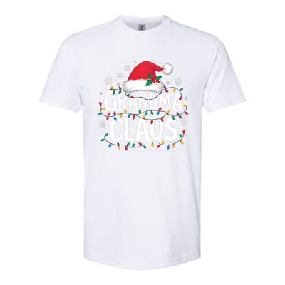 Grandma Claus Christmas Lights Pajama Family Matching Softstyle CVC T-Shirt