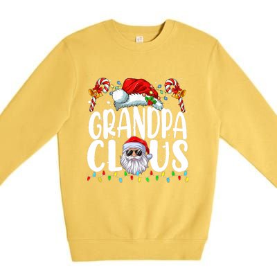 Grandpa Claus Christmas Santa Matching Family Xmas Pajamas Premium Crewneck Sweatshirt