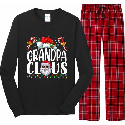 Grandpa Claus Christmas Santa Matching Family Xmas Pajamas Long Sleeve Pajama Set