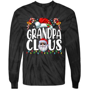 Grandpa Claus Christmas Santa Matching Family Xmas Pajamas Tie-Dye Long Sleeve Shirt