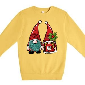 Gnome Christmas Cute Holiday Premium Crewneck Sweatshirt