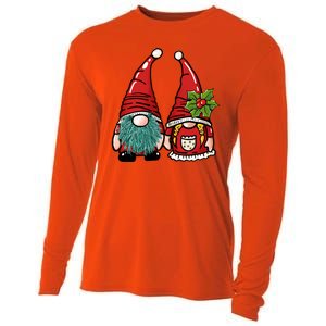 Gnome Christmas Cute Holiday Cooling Performance Long Sleeve Crew