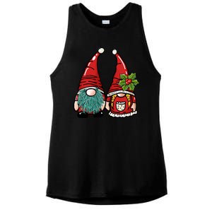 Gnome Christmas Cute Holiday Ladies PosiCharge Tri-Blend Wicking Tank