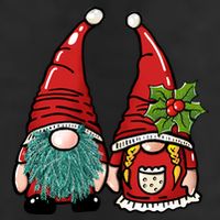 Gnome Christmas Cute Holiday Adult Drive Performance Visor