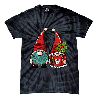 Gnome Christmas Cute Holiday Tie-Dye T-Shirt