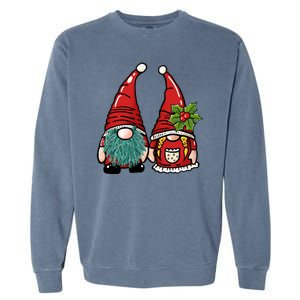 Gnome Christmas Cute Holiday Garment-Dyed Sweatshirt