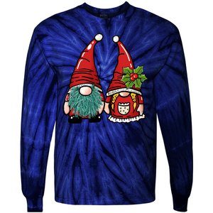 Gnome Christmas Cute Holiday Tie-Dye Long Sleeve Shirt