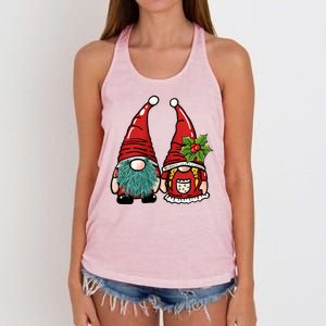 Gnome Christmas Cute Holiday Women's Knotted Racerback Tank