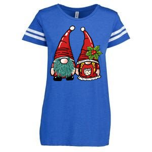 Gnome Christmas Cute Holiday Enza Ladies Jersey Football T-Shirt