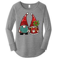 Gnome Christmas Cute Holiday Women's Perfect Tri Tunic Long Sleeve Shirt