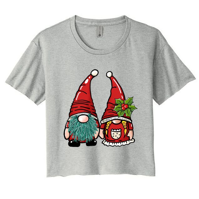Gnome Christmas Cute Holiday Crop Top
