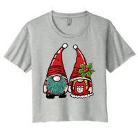 Gnome Christmas Cute Holiday Women's Crop Top Tee