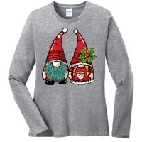 Gnome Christmas Cute Holiday Ladies Long Sleeve Shirt