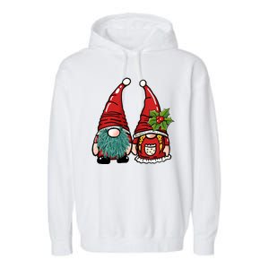 Gnome Christmas Cute Holiday Garment-Dyed Fleece Hoodie