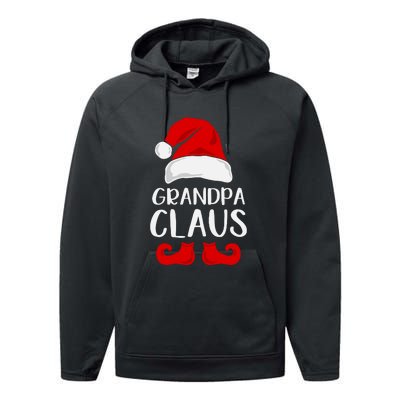 Grandpa Claus Christmas Papa Santa, Cute Christmas, Funny Christmas, Papa Claus Performance Fleece Hoodie