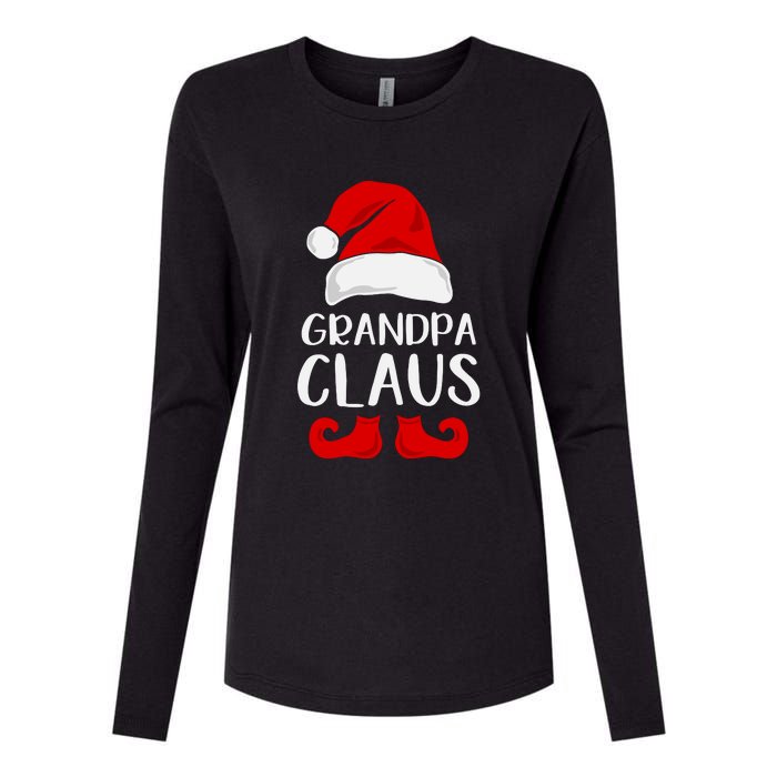 Grandpa Claus Christmas Papa Santa, Cute Christmas, Funny Christmas, Papa Claus Womens Cotton Relaxed Long Sleeve T-Shirt