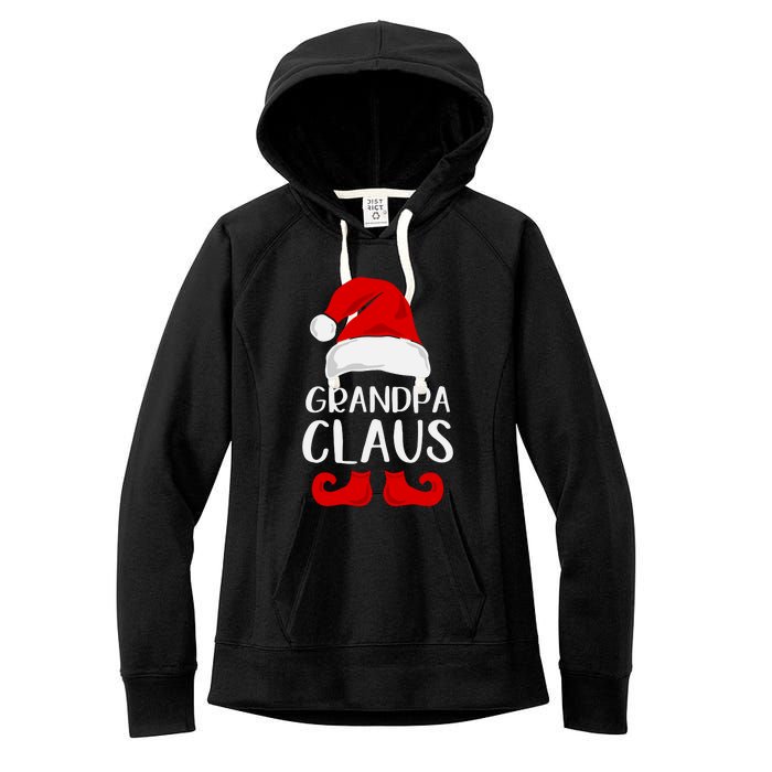 Grandpa Claus Christmas Papa Santa, Cute Christmas, Funny Christmas, Papa Claus Women's Fleece Hoodie