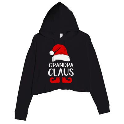 Grandpa Claus Christmas Papa Santa, Cute Christmas, Funny Christmas, Papa Claus Crop Fleece Hoodie