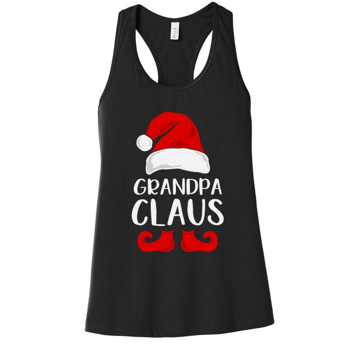 Grandpa Claus Christmas Papa Santa, Cute Christmas, Funny Christmas, Papa Claus Women's Racerback Tank