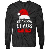 Grandpa Claus Christmas Papa Santa, Cute Christmas, Funny Christmas, Papa Claus Tie-Dye Long Sleeve Shirt