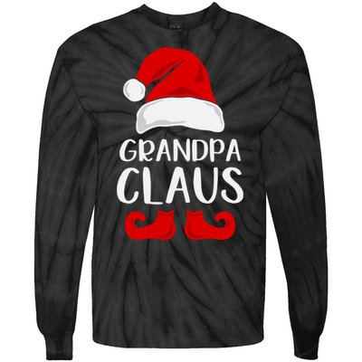 Grandpa Claus Christmas Papa Santa, Cute Christmas, Funny Christmas, Papa Claus Tie-Dye Long Sleeve Shirt