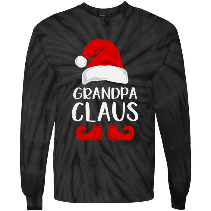 Grandpa Claus Christmas Papa Santa, Cute Christmas, Funny Christmas, Papa Claus Tie-Dye Long Sleeve Shirt