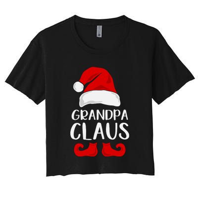 Grandpa Claus Christmas Papa Santa, Cute Christmas, Funny Christmas, Papa Claus Women's Crop Top Tee