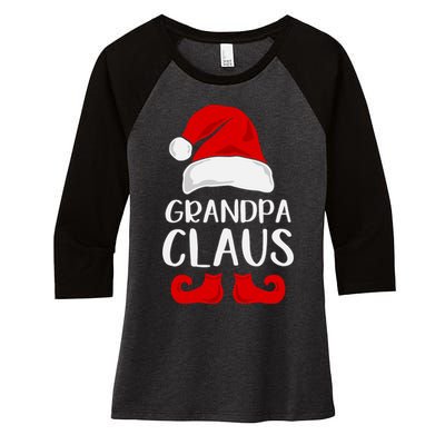 Grandpa Claus Christmas Papa Santa, Cute Christmas, Funny Christmas, Papa Claus Women's Tri-Blend 3/4-Sleeve Raglan Shirt