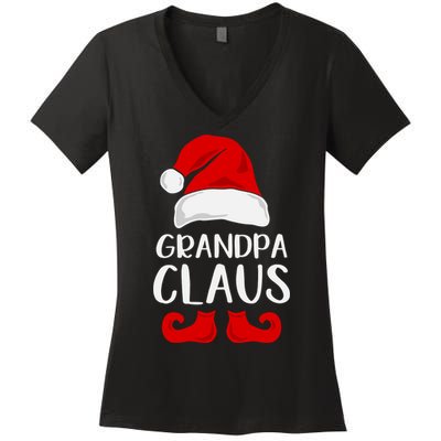 Grandpa Claus Christmas Papa Santa, Cute Christmas, Funny Christmas, Papa Claus Women's V-Neck T-Shirt