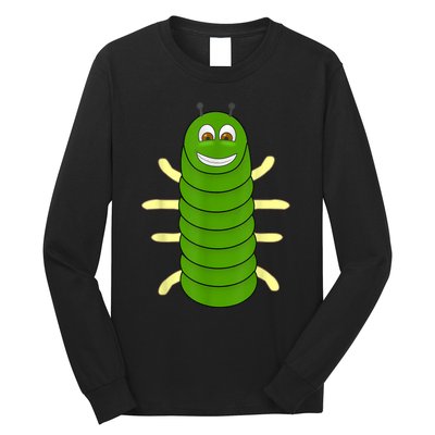 Green Caterpillar Character Cute Animal Halloween Costume Long Sleeve Shirt