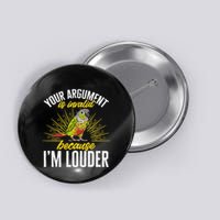 Green Cheek Conure Your Argument Is Invalid Parrot Conure Button