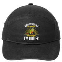 Green Cheek Conure Your Argument Is Invalid Parrot Conure 7-Panel Snapback Hat