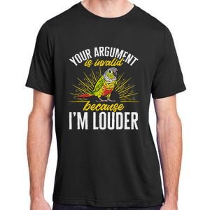 Green Cheek Conure Your Argument Is Invalid Parrot Conure Adult ChromaSoft Performance T-Shirt