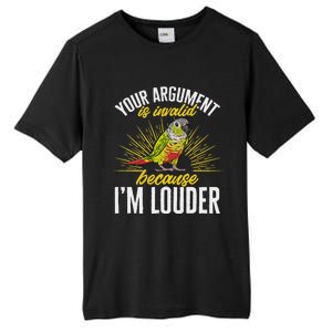 Green Cheek Conure Your Argument Is Invalid Parrot Conure Tall Fusion ChromaSoft Performance T-Shirt