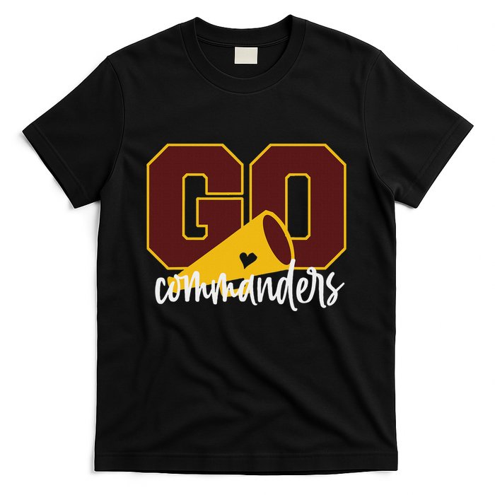 Go Cheer Commanders Design T-Shirt