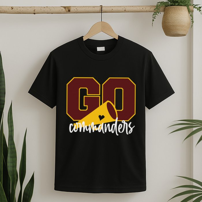 Go Cheer Commanders Design T-Shirt
