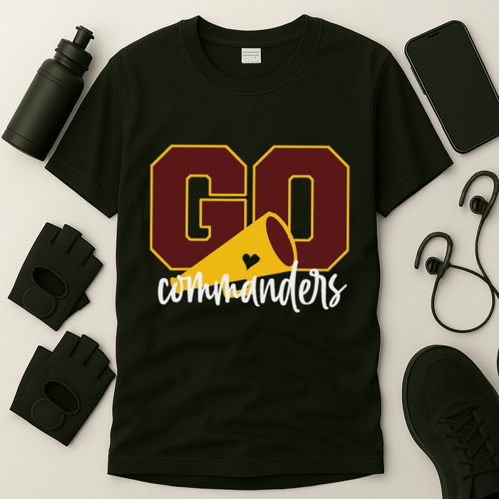 Go Cheer Commanders Design T-Shirt