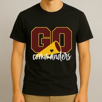 Go Cheer Commanders Design T-Shirt