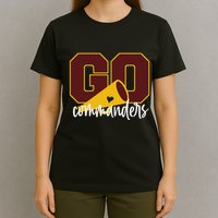 Go Cheer Commanders Design T-Shirt