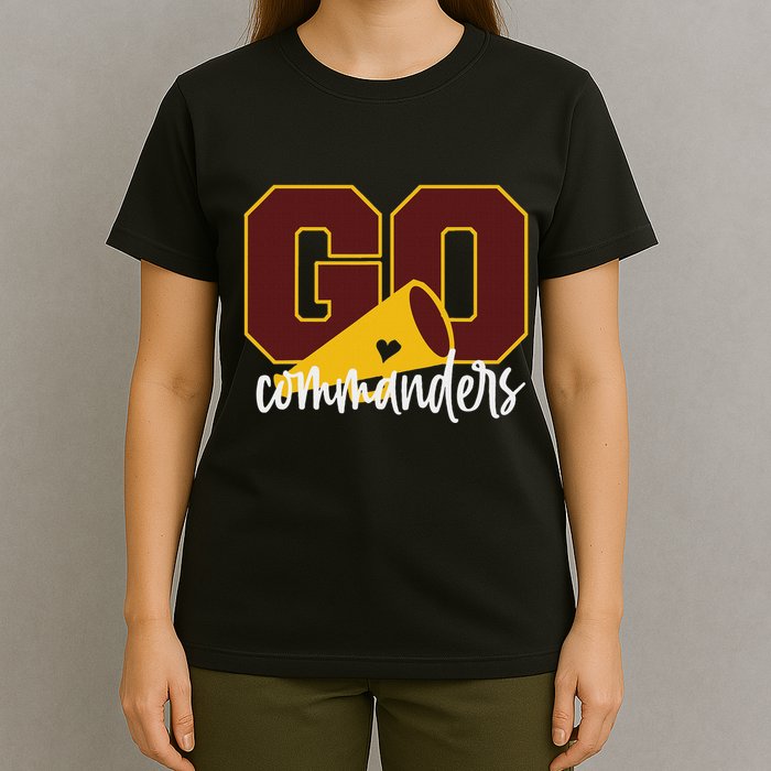 Go Cheer Commanders Design T-Shirt