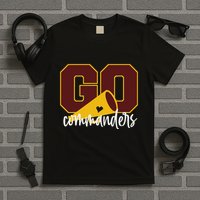 Go Cheer Commanders Design T-Shirt