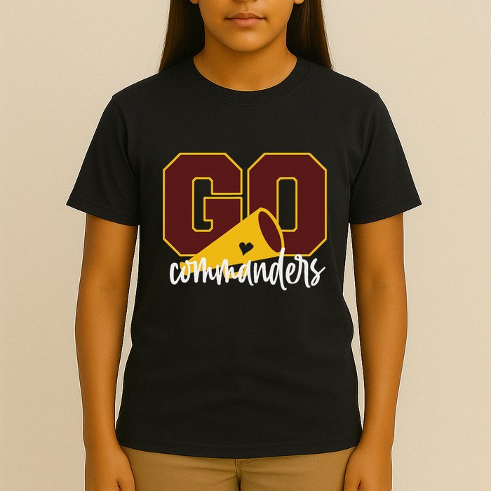 Go Cheer Commanders Design T-Shirt