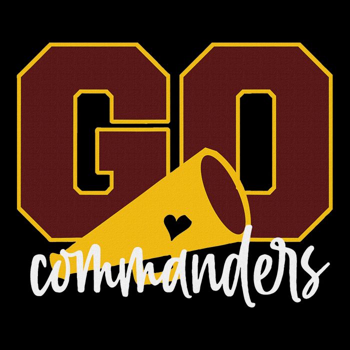 Go Cheer Commanders Design Drawstring Bag