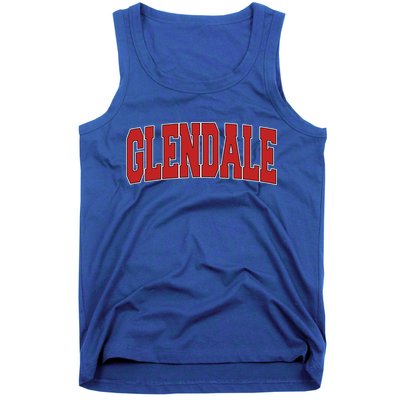 Glendale Ca California Varsity Style Usa Vintage Sports Cute Gift Tank Top