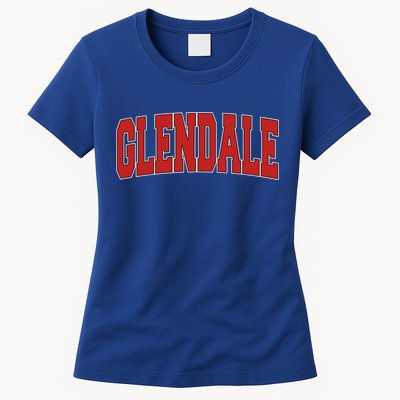 Glendale Ca California Varsity Style Usa Vintage Sports Cute Gift Womens T-Shirt