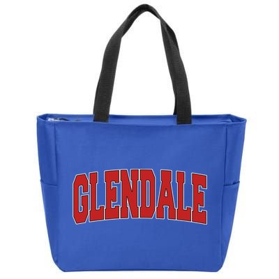 Glendale Ca California Varsity Style Usa Vintage Sports Cute Gift Zip Tote Bag