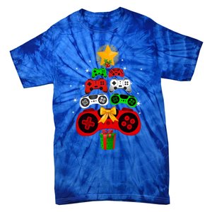 Gaming Controller Christmas Tree Decorations Gamers Xmas Pjs Gift Tie-Dye T-Shirt