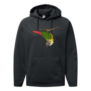 Green Cheek Conure Parrot Bird Conure Performance Fleece Hoodie