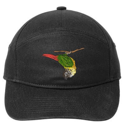Green Cheek Conure Parrot Bird Conure 7-Panel Snapback Hat